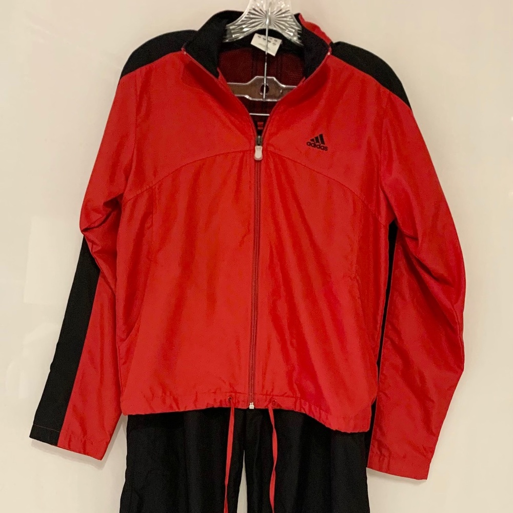 Adidas Black/Red Track Suit
